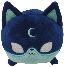 Plushie Tote Bag: Dark Blue Moon Foxes Tote Bag + Dark Blue Moon Fox Plushie