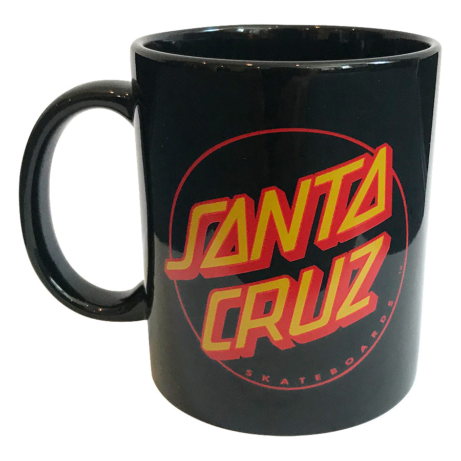 Classic Dot Mug Black 11 oz Santa Cruz