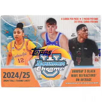 2024/25 Bowman University Chrome Basketball 7-Pack Blaster Box