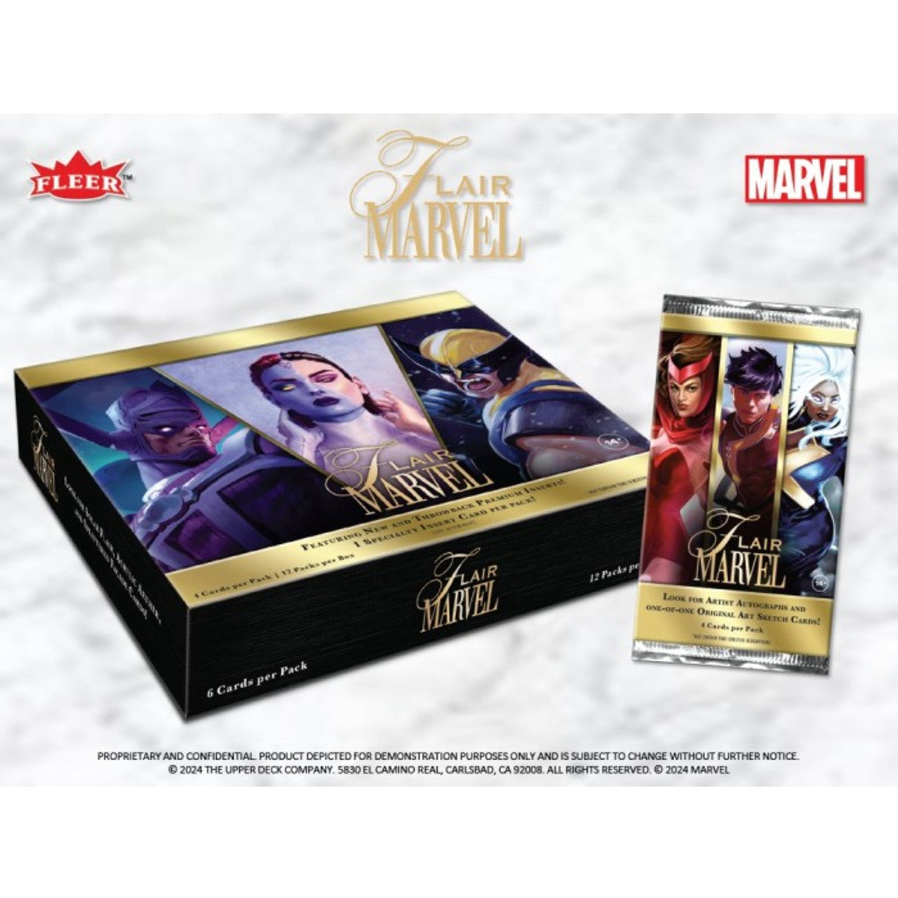 2024 Upper Deck Flair Marvel Trading Cards Hobby Pack (Single Pack Only)