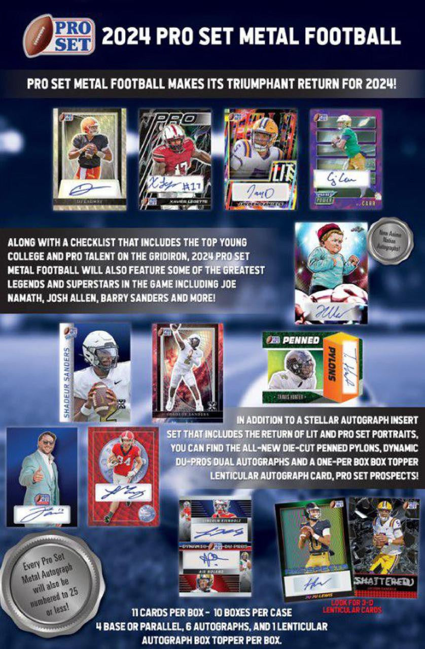 2024 Leaf Pro Set Metal Football Hobby Box