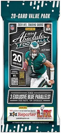 2024 Panini Absolute Football 20 Card Jumbo Value Pack